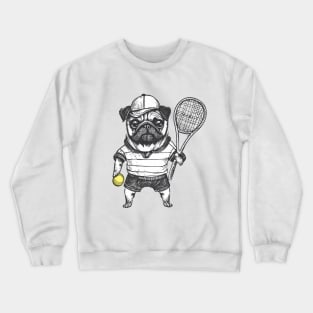 Tennis Pug Crewneck Sweatshirt